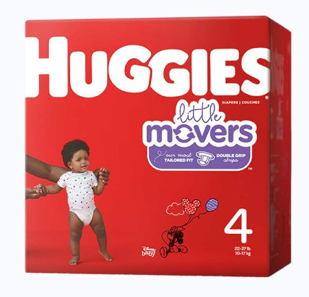 Kimberly Clark Unisex Baby Diaper Huggies® Little Movers Size 4 Disposable Moderate Absorbency - Pack of 22 - 49679-PK