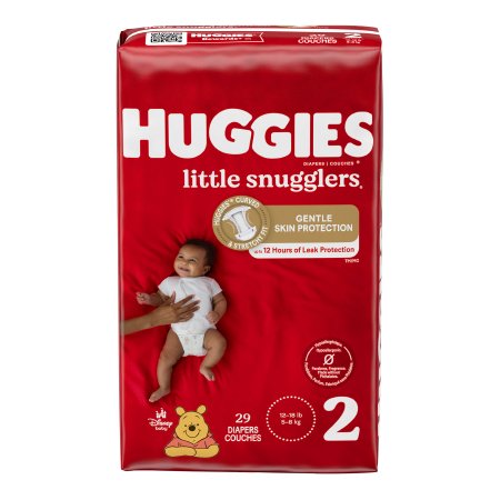 Kimberly Clark Unisex Baby Diaper Huggies® Little Snugglers Size 2 Disposable Moderate Absorbency - Pack of 29 - 49697-PK