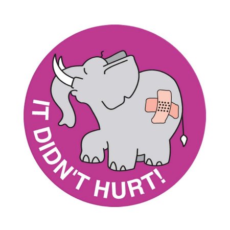 Precision Dynamics pdc® 250 per Unit It Didnâ€™t Hurt Sticker - Roll of 1 - 59705248-RL