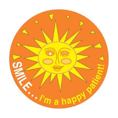 Precision Dynamics pdc® 250 per Unit Smile I am A Happy Patient Sticker - Roll of 1 - 59708856-RL