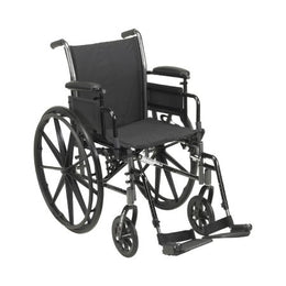 McKesson Lightweight Wheelchair McKesson Dual Axle Desk Length Arm Swing-Away Footrest Black Upholstery 20 Inch Seat Width Adult 300 lbs. Weight Capacity - Each - 146-K320ADDA-SF-EA