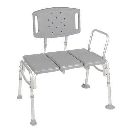 McKesson McKesson Knocked Down Bariatric Bath Transfer Bench Arm Rail 18-1/4 to 23-1/4 Inch Seat Height 500 lbs. Weight Capacity - Each - 146-12025KD-1-EA