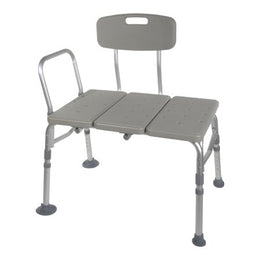 McKesson McKesson Knocked Down Bath Transfer Bench Removable Arm Rail 17-1/2 to 22-1/2 Inch Seat Height 400 lbs. Weight Capacity - Each - 146-12011KD-1-EA