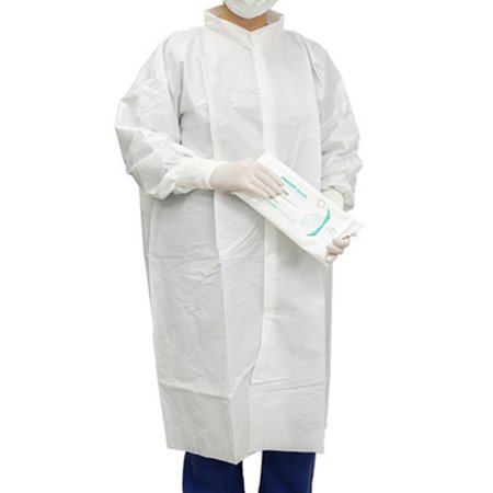 Contec Inc Cleanroom Lab Coat Contec® CritiGear™ White 2X-Large Knee Length Disposable - Bag of 10 - HCGA0052-BG