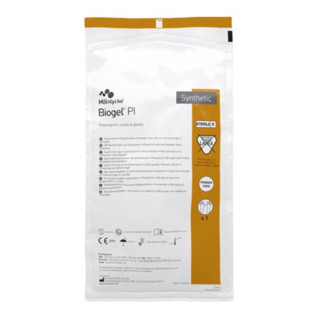 Molnlycke Surgical Glove Biogel® PI Size 9 Sterile Polyisoprene Standard Cuff Length Micro-Textured Ivory Chemo Tested - Box of 40 - 40890-BX