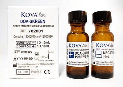 Kova International Drugs of Abuse Control Detectabuse® DOA-Skreen 17-Drug Panel Positive Level / Negative Level 2 X 10 mL - Each - 702001-EA