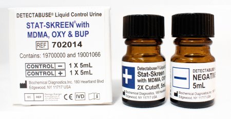 Kova International Drugs of Abuse Control Detectabuse® Stat-Skreen® DOA 15-Drug Panel, OPI300 Positive Level / Negative Level 2 X 5 mL - Each - 702014-EA