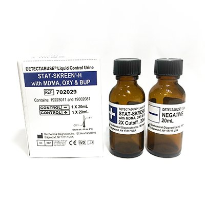 Kova International Drugs of Abuse Control Detectabuse® Stat-Skreen® Stat-Skreen H with OXY, BUP Positive Level / Negative Level 2 X 20 mL - Each - 702029-EA