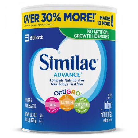 Abbott Nutrition Infant Formula Similac® Advance® 30.8 oz. Can Powder Iron - Case of 6 - 58585-CS