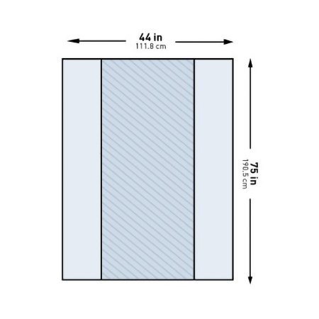 McKesson Table Drape McKesson 44 X 75 Inch Back Table - Case of 20 - 16-I80-13101-S-CS
