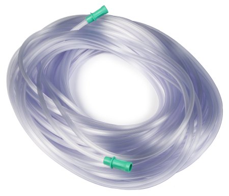 DeRoyal Suction Connector Tubing DeRoyal® 1-1/5 Foot Length 0.188 Inch I.D. Sterile Female Connector Clear Smooth OT Surface Plastic - Case of 100 - 71-C501-CS
