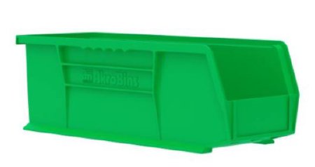 Akro-Mils Storage Bin AkroBins® Green Plastic 5 X 5 X 14-3/4 Inch - CT/12 - 30234GREEN-CT