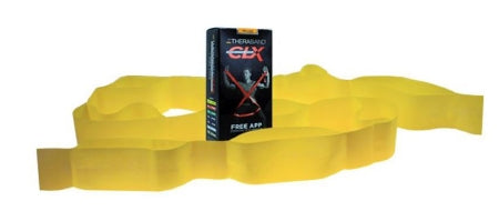Performance Health Exercise Resistance Band with Loops TheraBand® CLX™ Consecutive Loops Yellow 4 Inch X 5 Foot Light Resistance - Case of 12 - 12714-T-CS
