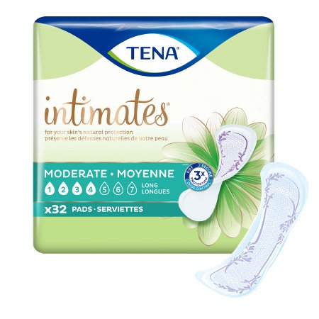 Essity HMS North America Inc Bladder Control Pad TENA® Intimates™ Moderate Thin 13 Inch Length Moderate Absorbency Dry-Fast Core™ One Size Fits Most - Case of 128 - 54266-CS