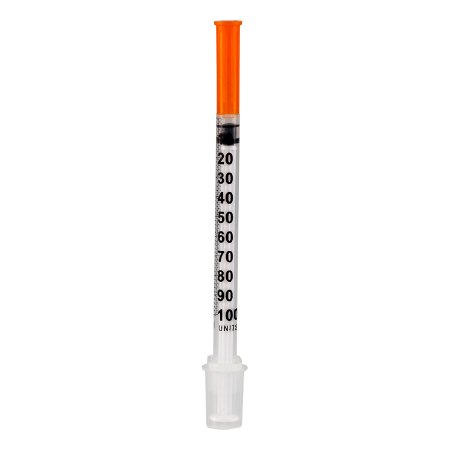 Sol-Millennium Medical Standard Insulin Syringe with Needle Sol-M™ 1 mL 5/8 Inch 27 Gauge NonSafety Regular Wall - Box of 100 - 1612758B-BX