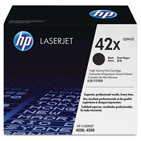 HP HP 42X, (Q5942X) High-Yield Black Original LaserJet Toner Cartridge - Each - HEW-Q5942X-EA