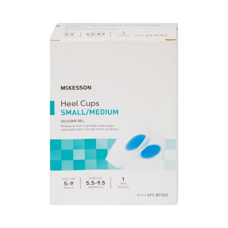 McKesson Heel Cup McKesson Small / Medium Without Closure Male 5 to 9 / Female 5-1/2 to 9-1/2 Foot - Case of 6 - 611-81103-CS