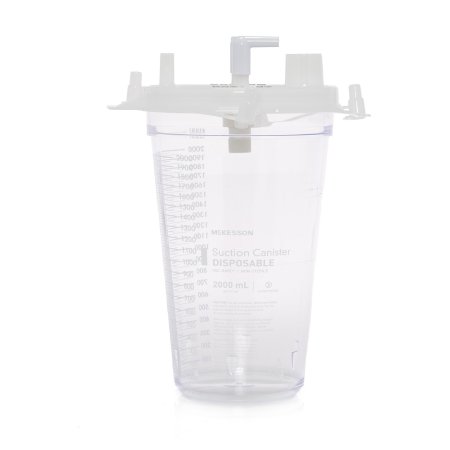 McKesson Suction Canister McKesson 2000 mL Pour Lid - Case of 24 - 16-43206-01-CS