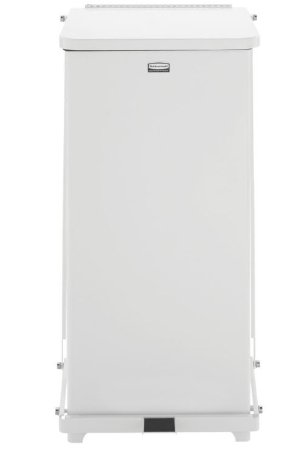 RJ Schinner Co Trash Can Rubbermaid® Defenders® 24 gal. Square White Steel Step On - Each - ST24EPLWH-EA