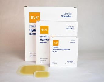 Focus Health Group Hydrocolloid Dressing Zeniplast 4 X 4 Inch Square - Box of 10 - 50044-BX