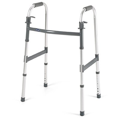 Invacare Folding Walker Adjustable Height Invacare® I•Class™ Aluminum Frame 300 lbs. Weight Capacity 30.4 to 37.4 Inch Height - Case of 4 - 6291-A-CS
