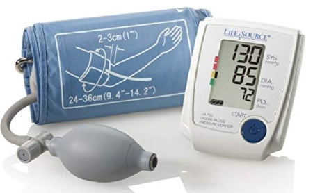 A&D Engineering Home Semi Automatic Digital Blood Pressure Monitor LifeSource™ Large Nylon 36 - 45 cm Desk Model - Each - UA-705VL-EA