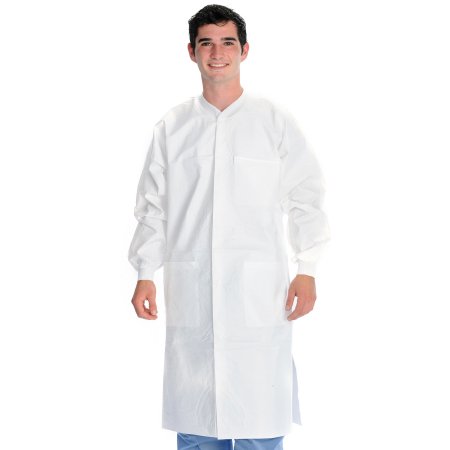 Valumax International Lab Coat ValuMax® Extra-Safe™ White X-Large Knee Length Limited Reuse - Pack of 10 - 3660WHXL-K-PK