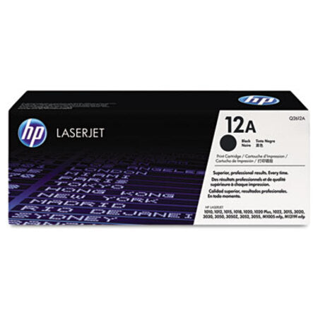 HP HP 12A, (Q2612A) Black Original LaserJet Toner Cartridge - Each - HEW-Q2612A-EA
