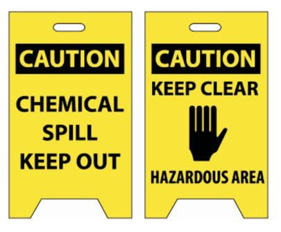 Fisher Scientific Floor Sign Caution CAUTION Chemical Spill - Each - 17-982-3C-EA