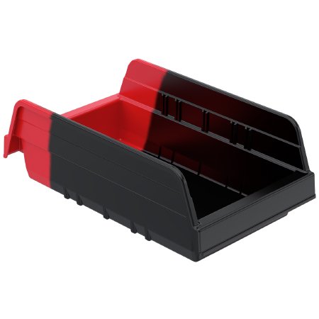 Akro-Mils Storage Bin Indicator® Red / Black Plastic 4 X 6-5/8 X 11-5/8 Inch - Case of 12 - 36462BLKRED-CS