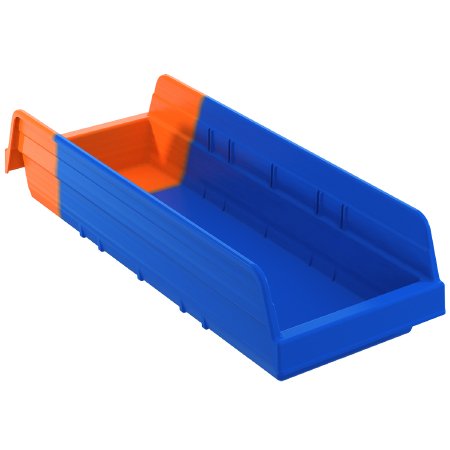 Akro-Mils Storage Bin Indicator® Blue / Orange Plastic 4 X 6-5/8 X 17-7/8 Inch - Case of 12 - 36468BLUE-CS