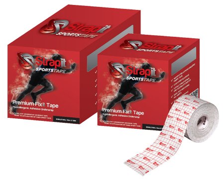 Fabrication Enterprises Athletic Underwrap Tape Fixit Premium Eco Red / White 2 Inch X 11 Yard Adhesive / Nonwoven Fabric NonSterile - Each - 24-0260-EA