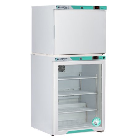 Horizon Scientific Inc Refrigerator / Freezer Corepoint™ Scientific White Diamond Series Laboratory Use 7 cu.ft. 2 Swing Doors; 1 Glass, 1 Solid Cycle / Manual Defrost - Each - PRF072WWG/0-EA