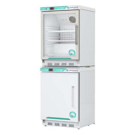 Horizon Scientific Inc Refrigerator / Freezer Corepoint™ Scientific White Diamond Series Laboratory Use 9 cu.ft. 2 Swing Glass Doors Left Hinged Cycle / Manual Defrost - Each - PRF092WWGLH/0-EA