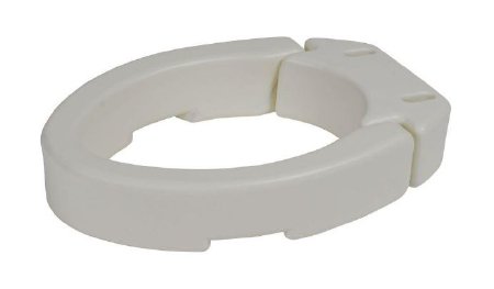 Drive Medical Elongated Raised Toilet Seat drive™ 3-1/2 Inch Height White 250 lbs. Weight Capacity - Each - RTL12608-EA
