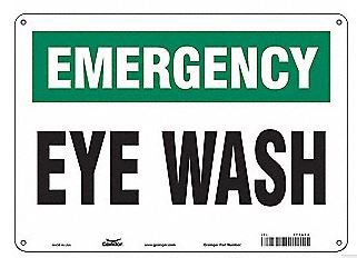 Grainger Wall Sign Facility CONDOR Emergency Eye Wach - Each - 471A94-EA