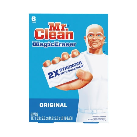 RJ Schinner Co Cleaning Pad Mr. Clean® Magic Eraser® Original White NonSterile Melamine Foam 1 X 2-3/10 X 4-3/5 Inch Reusable - Pack of 6 - 79009-PK