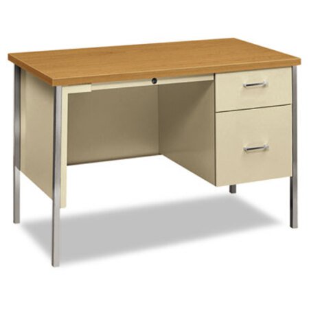 HON® 34000 Series Right Pedestal Desk, 45.25" x 24" x 29.5", Harvest/Putty - Each - HON-34002RCL-EA