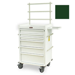 Harloff Conditional Anesthesia Cart Powder Coated Steel 68-1/2 X 32 X 25 Inch Hunter Green (1) 4 Inch, (2) 3-1/4, (2) 6-1/2, (1) 9-3/4 Inch - Each - MR6K-MAN-EA