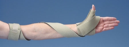 Patterson Medical Supply Thumb Splint Rolyan® TAP Small Hook and Loop Strap Closure Left Hand Beige - Each - A83460-EA