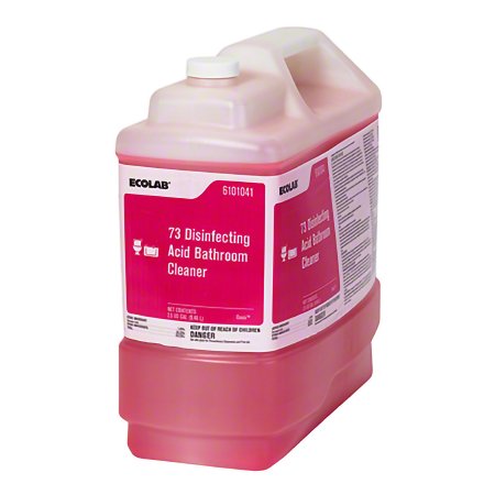 EcoLab 73 Disinfecting Acid Bathroom Surface Disinfectant Cleaner Acid Based Manual Pour Liquid 2.5 gal. Jug Soap Scent NonSterile - Each - 6101041-EA