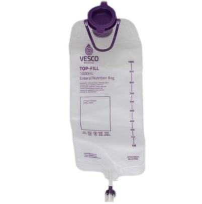 Vesco Medical Gravity Feeding Bag Set with ENFit™ Connector 1000 mL - Each - VED-046-EA