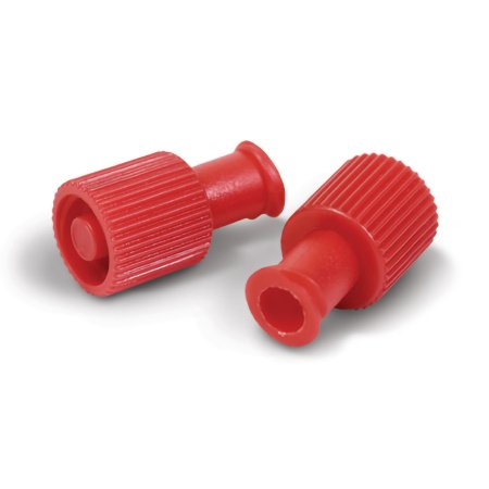 TrueCare Biomedix Syringe Tip Cap TrueCare Red, Sterile, Male/Female Luer - Box of 100 - TCBCOMBICAP-BX