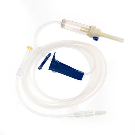 TrueCare Biomedix IV Pump Set TrueCare™ Pump 1 Port 10 Drops / mL Drip Rate Without Filter 100 Inch Tubing Solution - Box of 50 - TCBINF621-BX