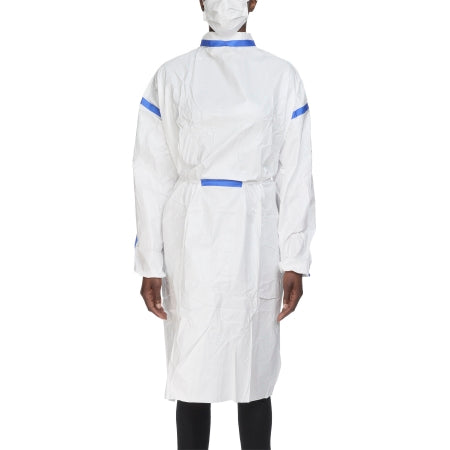 TrueCare Biomedix Chemotherapy Procedure Gown One Size Fits Most White Sterile ASTM F739-12 Disposable - CT/50 - TCBA54ST-R-CT