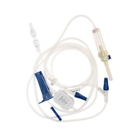 TrueCare Biomedix IV Pump Set TrueCare™ Pump 2 Ports 10 Drops / mL Drip Rate With Filter 105 Inch Tubing - Case of 50 - TCBINF6571-CS