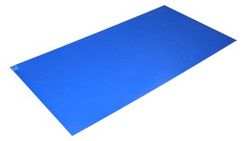Connecticut Clean Room Adhesive Floor Mat Poly Tack 24 X 45 Inch Blue Polyethylene Film - Case of 120 - K-112B-CS