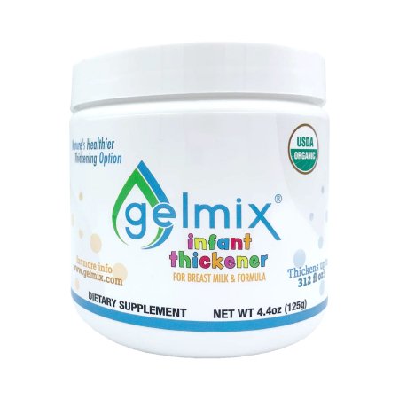 Parapharma Tech LLC Infant Formula and Breast Milk Thickener Gelmix® 4.4 oz. Jar Unflavored Powder IDDSI Level 1 Slightly Thick - Case of 12 - GEL-WHO-004-CS