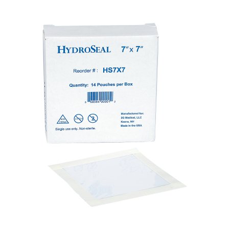 2G Medical LLC IV Site Barrier Protector HydroSeal 7 X 7 Inch - Case of 140 - HS7X7-CS