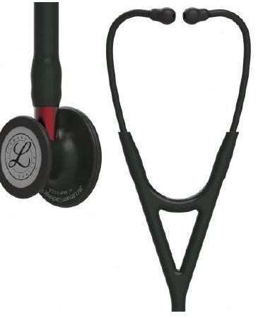 3M Cardiology Stethoscope 3M™ Littmann® Cardiology IV™ Black 2-Tube 27 Inch Tube Double-Sided Chestpiece - Each - 6200-EA